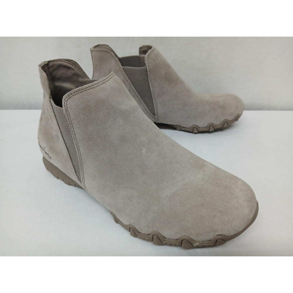 Skechers Women's Bikers MC - Bellore Shoes Memory Foam 49602 Taupe Gray Sz 7.5